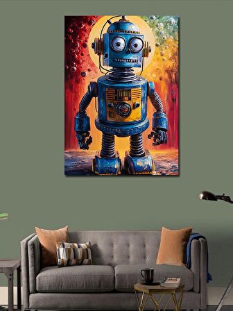 Kanvas Tablo Sevimli Robot
