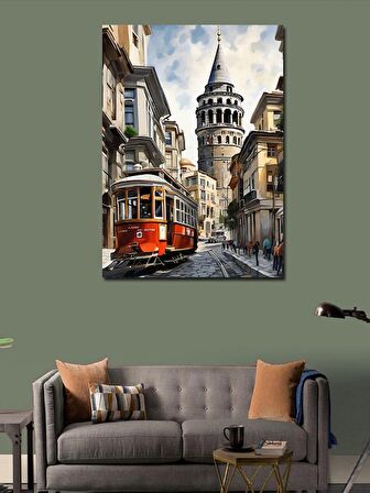 Kanvas Tablo İstanbul Galata Kulesi