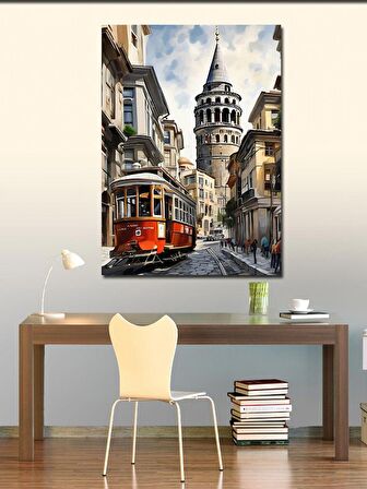Kanvas Tablo İstanbul Galata Kulesi