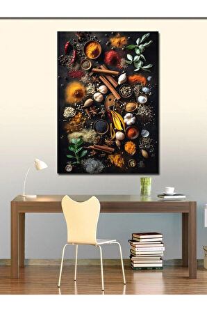 Kanvas Tablo Baharatlar Mutfak Temalı