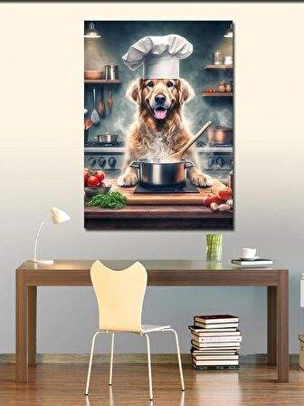 Kanvas Tablo Aşçı Köpek