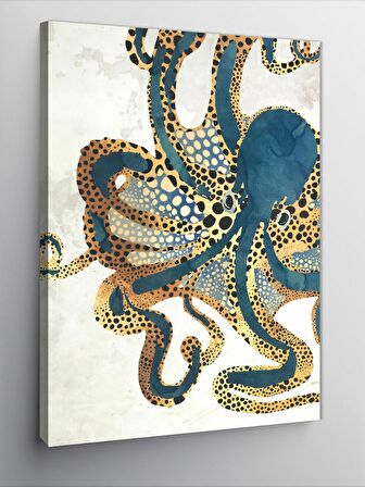 Kanvas Tablo Desenli Ahtapot