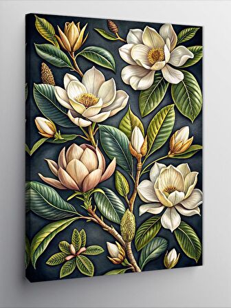 Kanvas Tablo Altın Çiçekler