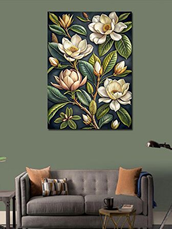 Kanvas Tablo Altın Çiçekler