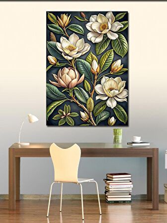 Kanvas Tablo Altın Çiçekler