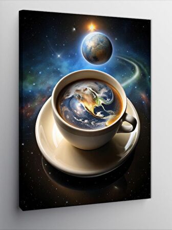 Kanvas Tablo Fincandaki Dünya