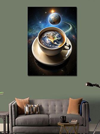 Kanvas Tablo Fincandaki Dünya