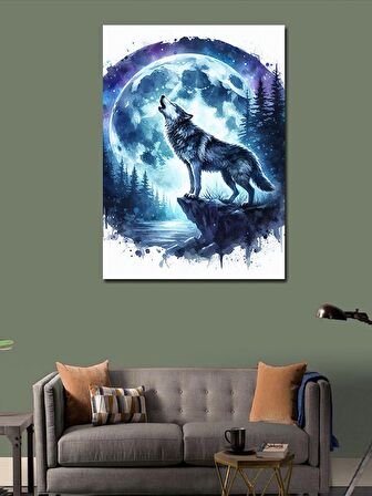 Kanvas Tablo Uluyan Bozkurt Ve Ay