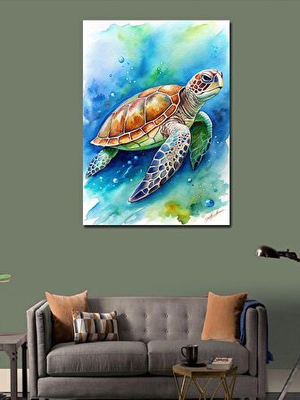 Kanvas Tablo Sevimli Caretta Caretta 