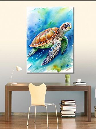Kanvas Tablo Sevimli Caretta Caretta 
