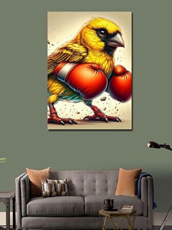 Kanvas Tablo Boksör Kuş