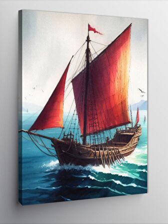 Kanvas Tablo Yelkenli Gemi