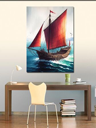 Kanvas Tablo Yelkenli Gemi