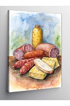 Kanvas Tablo Şarküteri Temalı