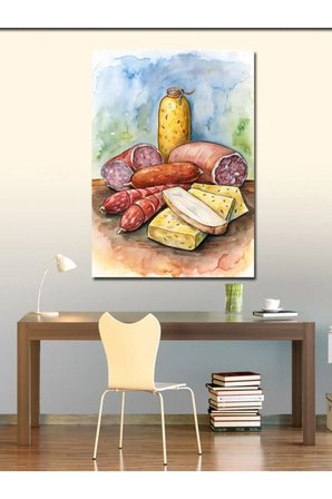Kanvas Tablo Şarküteri Temalı