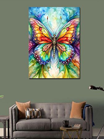 Kanvas Tablo Renkli Kelebek