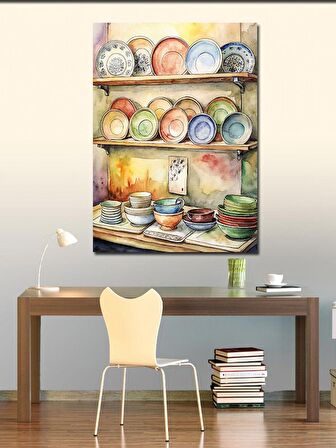 Kanvas Tablo Eski Tip Mutfak