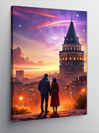Kanvas Tablo İstanbul Galata Kulesi