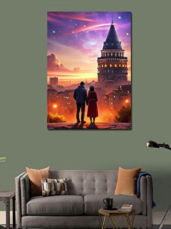 Kanvas Tablo İstanbul Galata Kulesi