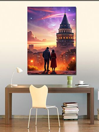 Kanvas Tablo İstanbul Galata Kulesi