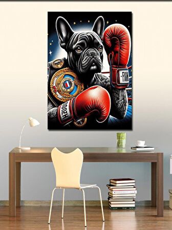 Kanvas Tablo Boksör Köpek