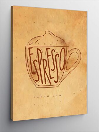 Kanvas Tablo Espresso Kahve Temalı