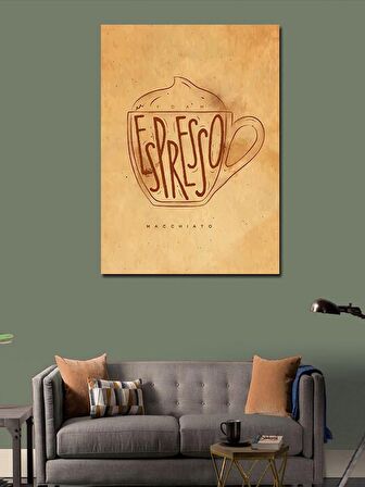 Kanvas Tablo Espresso Kahve Temalı