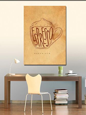 Kanvas Tablo Espresso Kahve Temalı