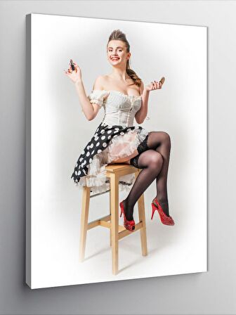 Kanvas Tablo Pin Up Kızı 
