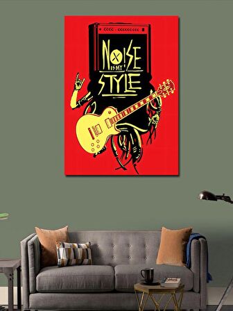 Kanvas Tablo Oyuncak Ayı Ve Gitar