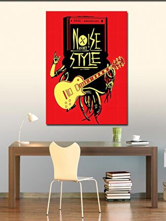 Kanvas Tablo Oyuncak Ayı Ve Gitar