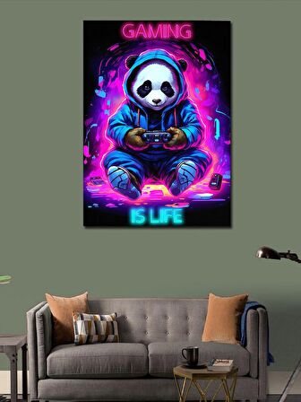 Kanvas Tablo Gamer Panda