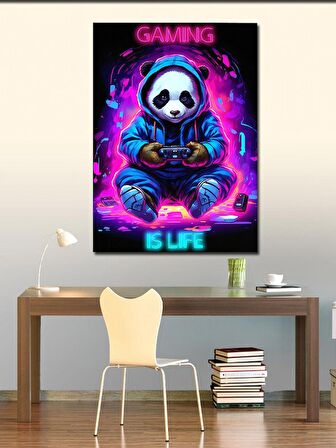 Kanvas Tablo Gamer Panda