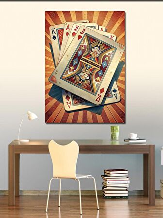Kanvas Tablo İskambil Kağıtları