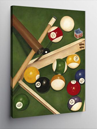Kanvas Tablo Bilardo Temalı