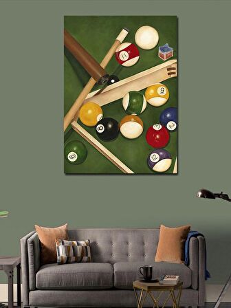 Kanvas Tablo Bilardo Temalı