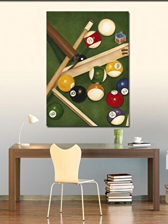 Kanvas Tablo Bilardo Temalı
