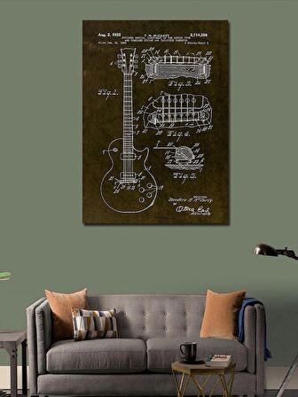 Kanvas Tablo Gibson Gitar