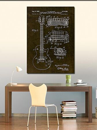 Kanvas Tablo Gibson Gitar