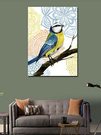 Kanvas Tablo Daldaki Serçe