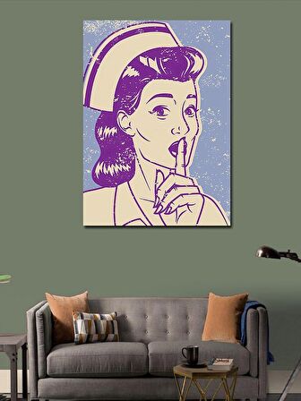 Kanvas Tablo Pin Up Hemşire