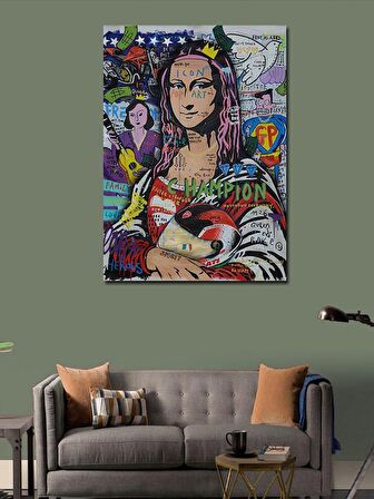 Kanvas Tablo Mona Lisa Pop Art