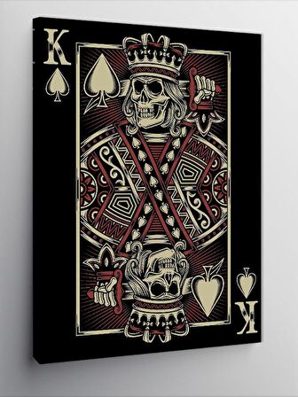 Kanvas Tablo İskambil Kartı