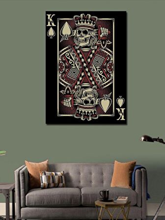Kanvas Tablo İskambil Kartı