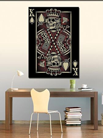 Kanvas Tablo İskambil Kartı