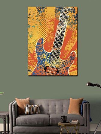 Kanvas Tablo Elektro Gitar