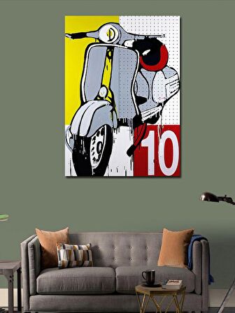 Kanvas Tablo Vespa Scooter