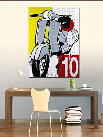 Kanvas Tablo Vespa Scooter