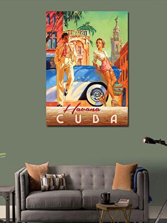Kanvas Tablo Havana Küba