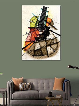 Kanvas Tablo Akustik Gitar